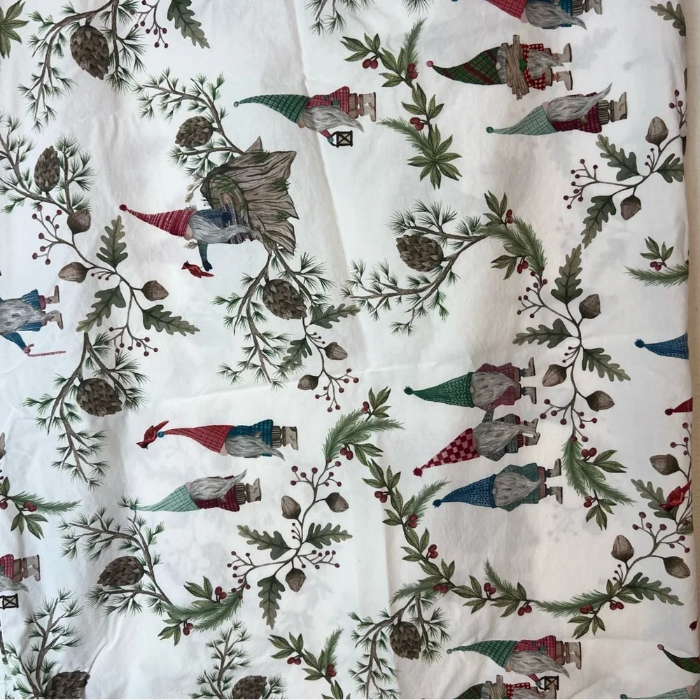 Pottery Barn Forest Gnomes Standard Pillow Case Organic Cotton